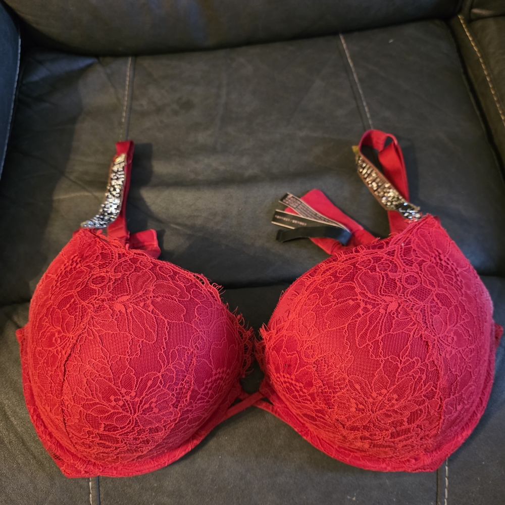 Red Victorias Secret Bombshell Bra